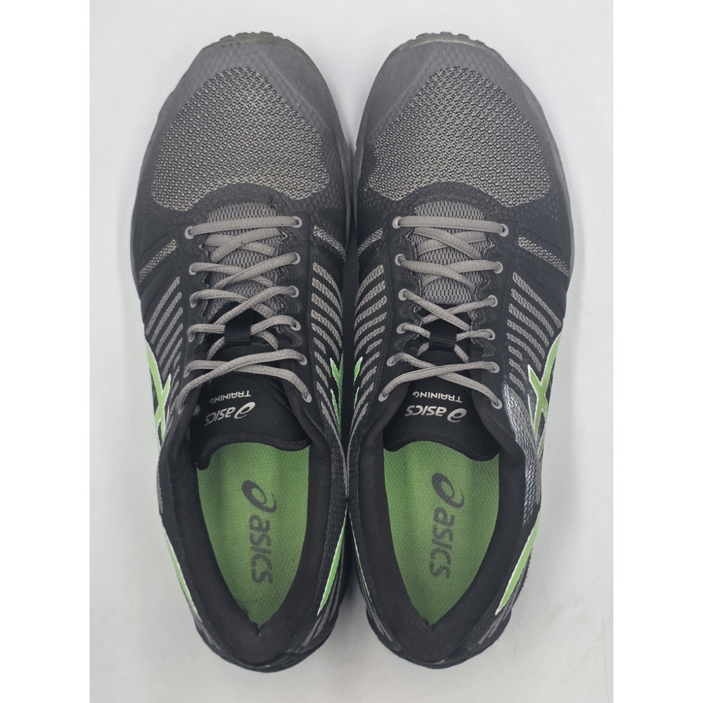 Asics FuzeX TR Mens Size 11 US Gray Black Green Athletic Training Sneakers S613N - Picture 9 of 12